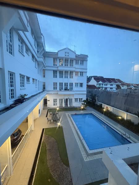 Eastwind Mansions, 102 Joo Chiat Terrace, 3 Bedrooms, 1,346 sqft, Walk-up Apartment For Sale, by Michelle Chua, 500129470 - overlooking pool view - PropertyGuru.com.sg