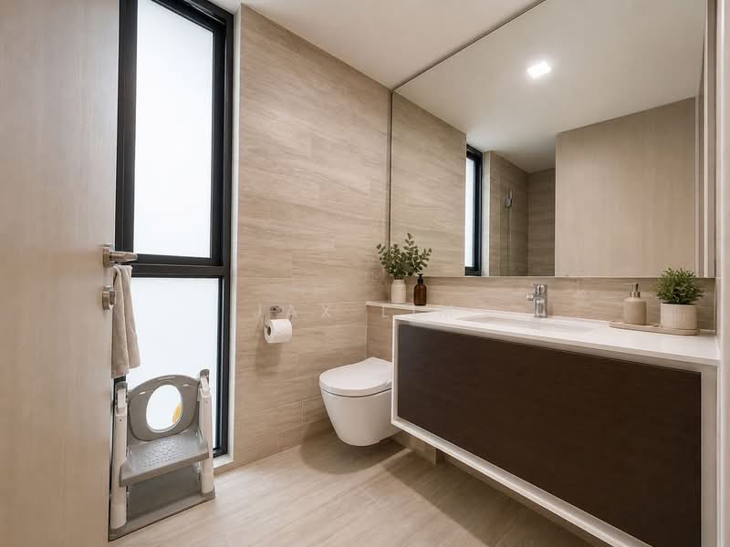 J Gateway, 6 Gateway Drive, 2 Bedrooms, 743 sqft, Condominium For Rent, by Jax Lim, 500129545 - Master Bathroom - PropertyGuru.com.sg
