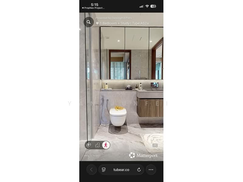CanningHill Piers, 177 River Valley Road, 1 Bedroom, 506 sqft, Condominium For Sale, by Yan Junfei, 500129596 - Bathroom - PropertyGuru.com.sg