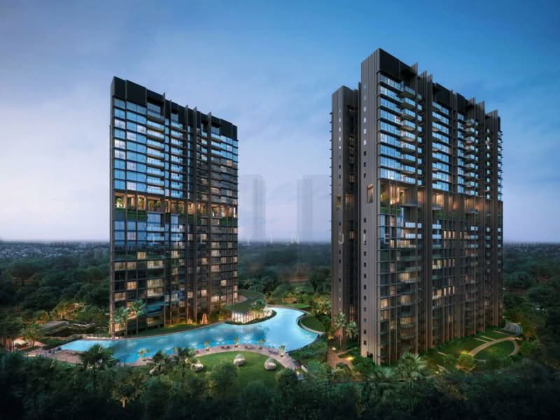 2B2B penthouse loft unit 3 min walk to Lentor MRT and mall, , 2 Bedrooms, 883 sqft, Condominium For Sale, by Lee Yin Jie, 500129670 - Exterior - PropertyGuru.com.sg