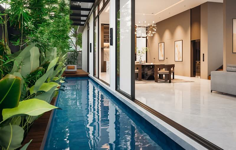 ◤ D15 TOP SOON BUNGALOW HUGE BUILD 8 Bedrooms View Today Near Mrt, , 8 Bedrooms, 12,200 sqft, Detached House For Sale, by Anselm Teo, 500130024 - Dining Room - PropertyGuru.com.sg