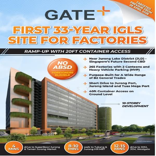 Gate+, Tukang Innovation Drive, 1,615 sqft, Factory / Workshop (B2) For Sale, by Kensy ., 500130470 - Exterior - CommercialGuru.com.sg