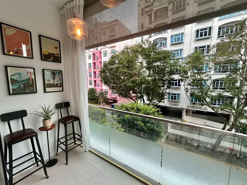 Rezi 3Two, 48 Lorong 32 Geylang, 1 Bedroom, 450 sqft, Apartment For Rent, by Julie Cassandra, 500131120 - Balcony - PropertyGuru.com.sg