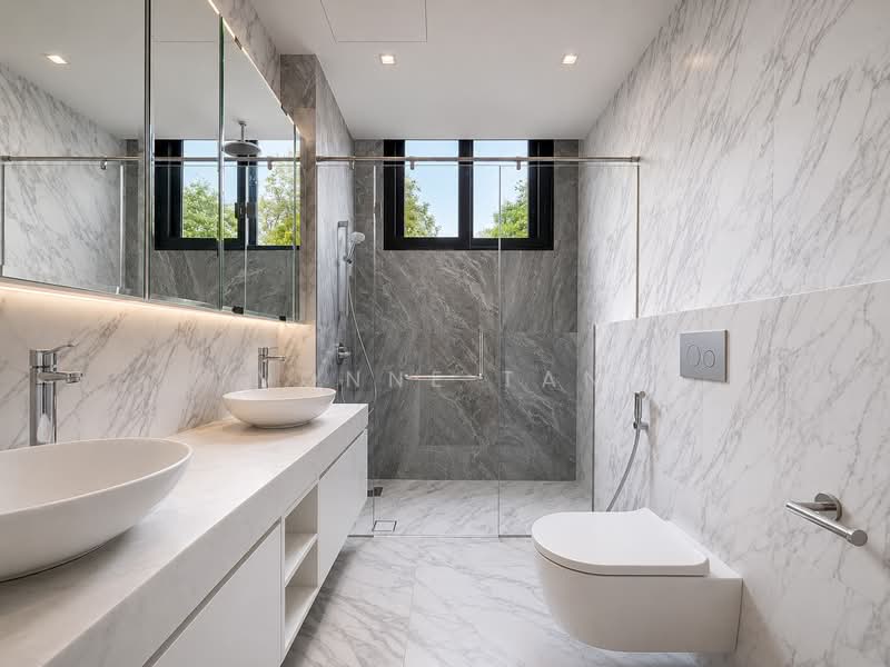 ❤️ BEST VALUE BRAND NEW TERRACE ❤️ 1KM Henry Park Pri, Near Holland V!, Mount Sinai Road, 5 Bedrooms, 4,574 sqft, Terraced House For Sale, by Yvonne Tang, 500131229 - Bathroom - PropertyGuru.com.sg