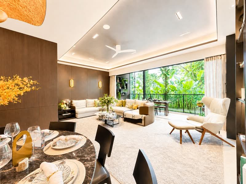 FREEHOLD NEW LAUNCH NEAR CITY | SELLING AT NEAR LEASEHOLD PRICE | HIGH UPSIDE, , 4 Bedrooms, 1,300 sqft, Condominium For Sale, by Derrick Tee, 500131265 - Living Room - PropertyGuru.com.sg
