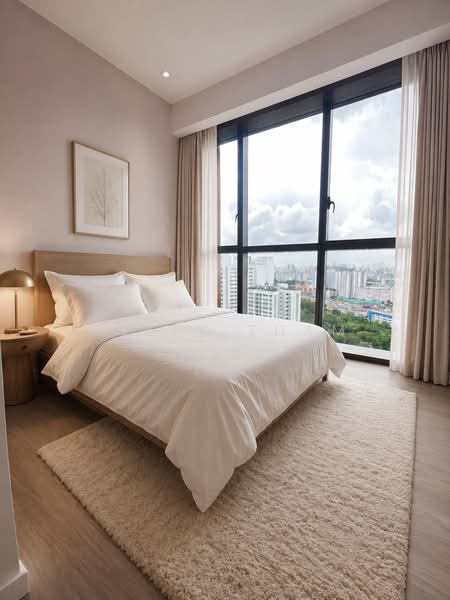 AMO Residence, 21 Ang Mo Kio Rise, 3 Bedrooms, 1,044 sqft, Condominium For Sale, by Kelly Tham, 500131545 - Bedroom 2 (Furnished) - PropertyGuru.com.sg