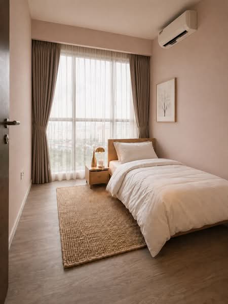 AMO Residence, 21 Ang Mo Kio Rise, 3 Bedrooms, 1,044 sqft, Condominium For Sale, by Kelly Tham, 500131545 - Bedroom 3 (Furnished) - PropertyGuru.com.sg