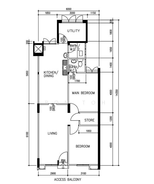 346 Ang Mo Kio Avenue 3, 346 Ang Mo Kio Avenue 3, 3 Bedrooms, 780 sqft, HDB Flat For Sale, by Ron Toh, 500131693 - PropertyGuru.com.sg