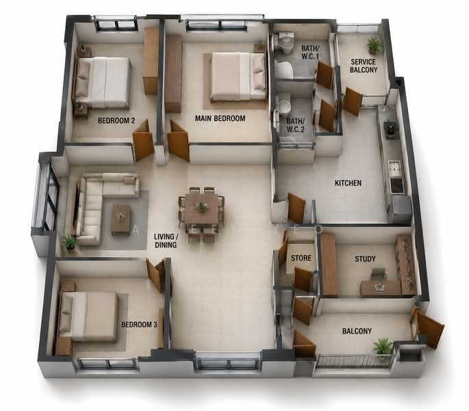 613 Ang Mo Kio Avenue 4, 613 Ang Mo Kio Avenue 4, 4 Bedrooms, 1,560 sqft, HDB Flat For Sale, by Aileen Yeo, 500131940 - Bedroom - PropertyGuru.com.sg