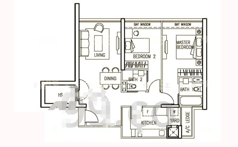 Park Infinia at Wee Nam, 6A Lincoln Road, 2 Bedrooms, 893 sqft, Condominium For Rent, by Esther Wang 王芝茵, 500132209 - PropertyGuru.com.sg