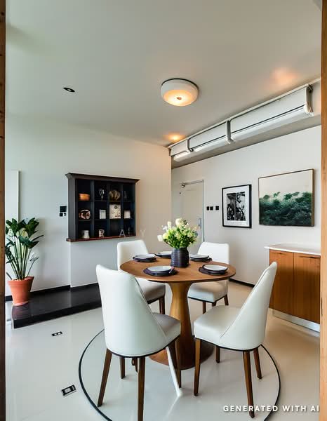 Royal Palm Mansions, 330 Pasir Panjang Road, 3 Bedrooms, 1,238 sqft, Condominium For Rent, by Ray Lim, 500132926 - Dining Room - PropertyGuru.com.sg