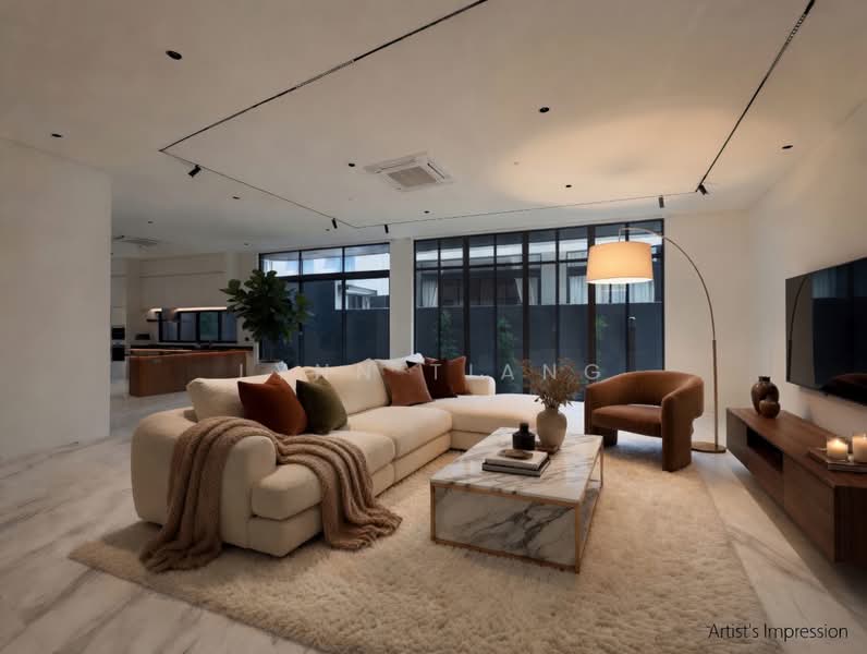 ❤️GIANT⚡️Brand New Corner Terrace w Unblock Greenery Views & Japanese Garden Landscape, Elizabeth Drive/ Hillview Avenue/ Hillview Garden Estate, 6 Bedrooms, 7,233 sqft, Corner Terrace For Sale, by Lynn Tiang, 500133073 - Living Room - PropertyGuru.com.sg