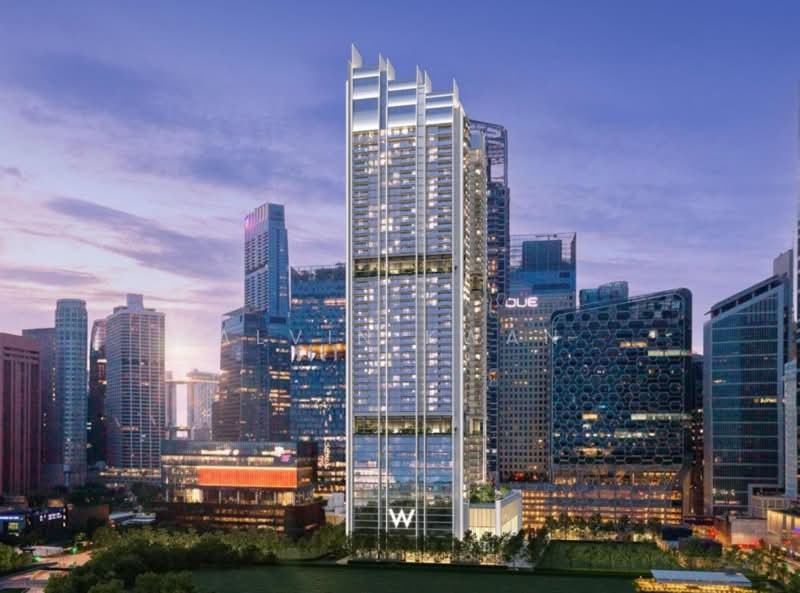 W Residences Marina View - Singapore, 22 Marina View, 3 Bedrooms, 1,195 sqft, Condominium For Sale, by Alvin Kwan, 500133444 - Drone-View - PropertyGuru.com.sg