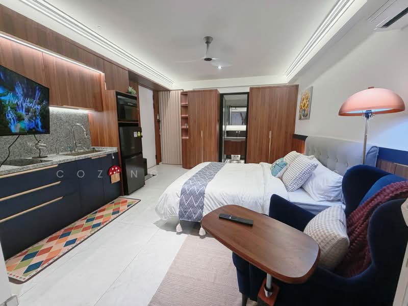 Newly Renovated Studio with indoor tree courtyard, , Studio, 350 sqft, Terraced House For Rent, by COZING CO-LIVING, 500133470 - Bedroom - PropertyGuru.com.sg