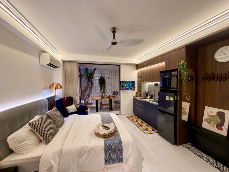 Newly Renovated Studio with indoor tree courtyard, , Studio, 350 sqft, Terraced House For Rent, by COZING CO-LIVING, 500133470 - Bedroom - PropertyGuru.com.sg
