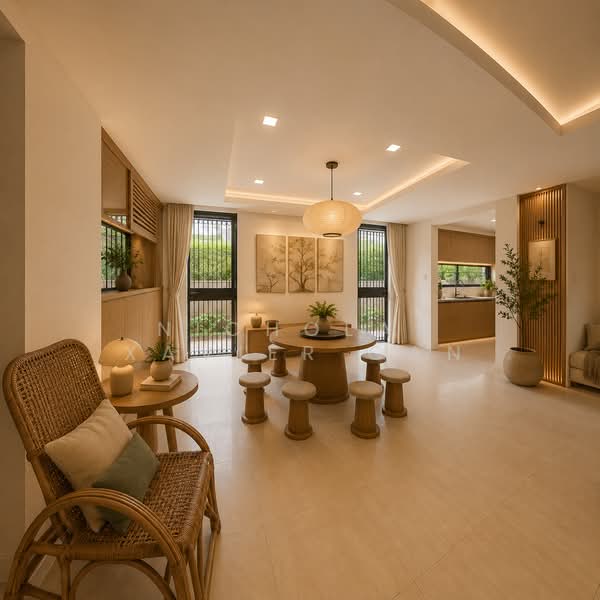 Rare East Coast Detached Gem, 1KM to Tao Nan, Ngee Ann Pri, CHIJ Katong, Haig Girls School, , 8 Bedrooms, 4,140 sqft, Detached House For Sale, by Nicholas Xavier Gan, 500133536 - Dining Room Japandi - PropertyGuru.com.sg