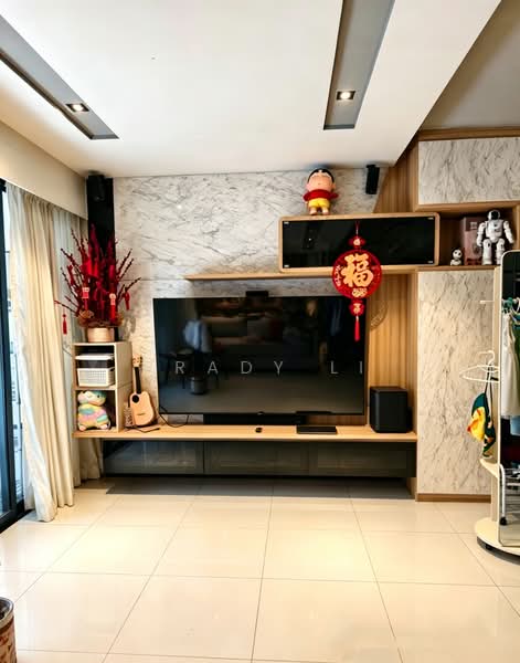 Waterbay, 45 Edgefield Plains, 4 Bedrooms, 1,345 sqft, Executive Condominium For Rent, by Brady Li, 500133614 - Living Room - PropertyGuru.com.sg