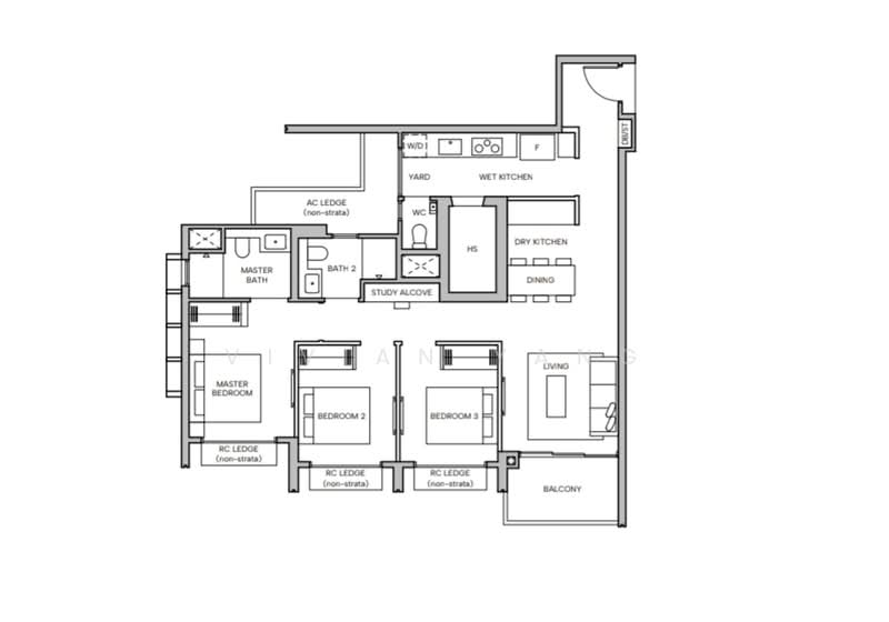 Hudson Place Residences, , 3 Bedrooms, 893 sqft, Condominium For Sale, by Vivian Yang, 500133780 - PropertyGuru.com.sg