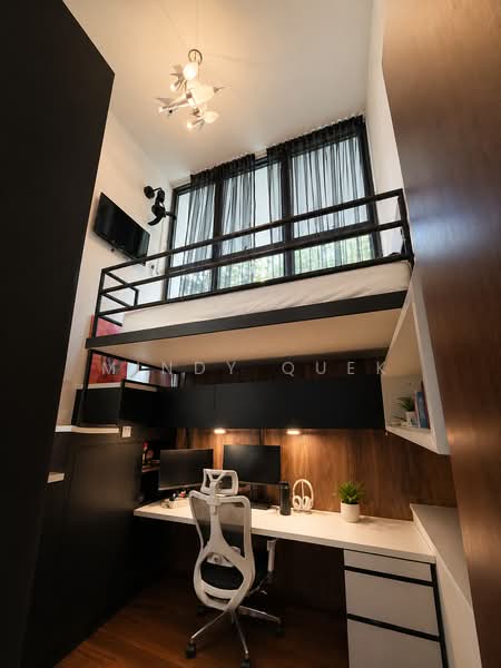 Foresque Residences, 101 Petir Road, 3 Bedrooms, 1,528 sqft, Condominium For Sale, by Mindy Quek, 500134027 - Loft bedroom w study - PropertyGuru.com.sg