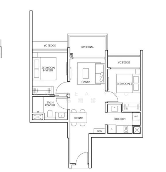 AMO Residence, 23 Ang Mo Kio Rise, 2 Bedrooms, 678 sqft, Condominium For Rent, by Anthea Yeo 杨丽娇, 500134152 - PropertyGuru.com.sg