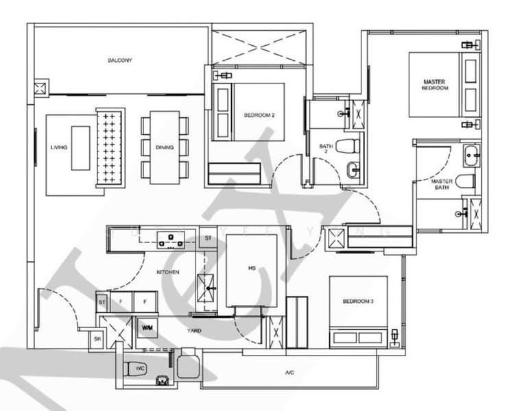 Riversails, 10 Upper Serangoon Crescent, 3 Bedrooms, 1,109 sqft, Condominium For Rent, by Quek Yee Yong, 500134318 - PropertyGuru.com.sg