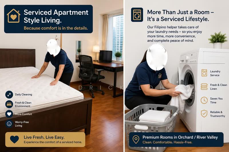 High-quality serviced apartment style rooms in Orchard/River Valley, , Room Rental, 300 sqft, Condominium For Rent, by Aldrick Loh, 500134327 - Bedroom - PropertyGuru.com.sg