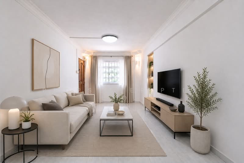 126 Yishun Street 11, 126 Yishun Street 11, 2 Bedrooms, 721 sqft, HDB Flat For Sale, by KOH YONG JIAN, 500134483 - Living Room (staged) - PropertyGuru.com.sg