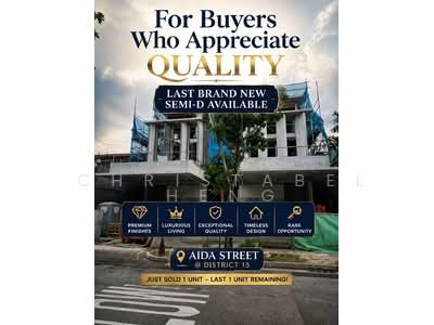 For Sale - Expected TOP July 2026 Brand-new freehold semi-detached luxury residence by AWARD WINNING DA VINCI .