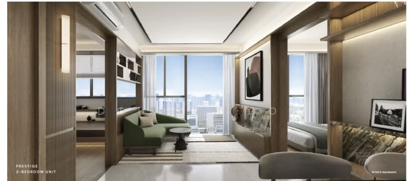 Aurea, 802 Beach Road, 2 Bedrooms, 646 sqft, Condominium For Sale, by Douglas Goh, 500134914 - Living Room - PropertyGuru.com.sg