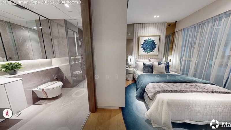Grand Dunman, 18 Dunman Road, 2 Bedrooms, 797 sqft, Condominium For Sale, by Victoria Poh, 500134973 - Master Bedroom & Bathroom - PropertyGuru.com.sg