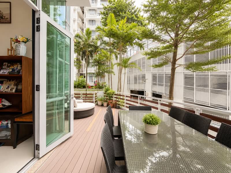 999 Years, Ground Floor Patio, 1410 Sqft, High Ceiling in St Michael Estate, , 3 Bedrooms, 1,410 sqft, Condominium For Sale, by Howgene Leong, 500135292 - Balcony - PropertyGuru.com.sg