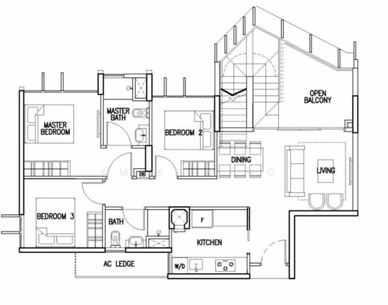 The Skywoods, , 3 Bedrooms, 1,163 sqft, Condominium For Sale, by Amber Wong, 500135428 - PropertyGuru.com.sg