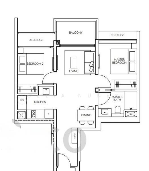 AMO Residence, 21 Ang Mo Kio Rise, 2 Bedrooms, 678 sqft, Condominium For Sale, by CeLia Nunes, 500135844 - PropertyGuru.com.sg
