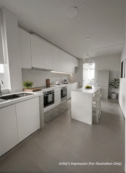 571 Cheng San Court, 571 Ang Mo Kio Avenue 3, 2 Bedrooms, 721 sqft, HDB Flat For Sale, by Jennifer Lee, 500135908 - Artist Impression of the Kitchen - PropertyGuru.com.sg