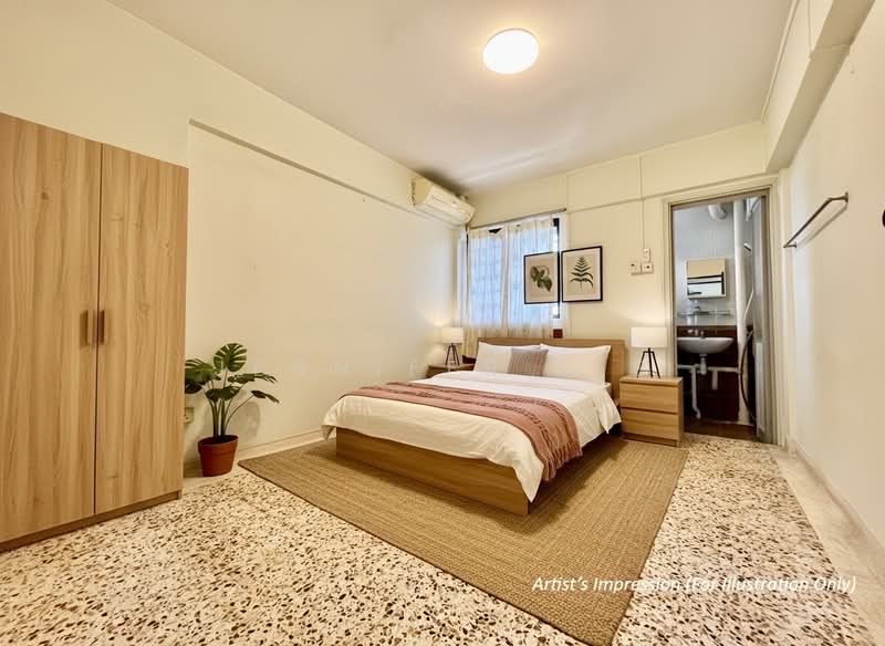 571 Cheng San Court, 571 Ang Mo Kio Avenue 3, 2 Bedrooms, 721 sqft, HDB Flat For Sale, by Jennifer Lee, 500135908 - Artist Impression of the Master Bedroom - PropertyGuru.com.sg