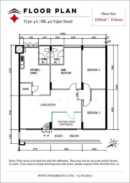 417 Fajar Road, 417 Fajar Road, 3 Bedrooms, 1,119 sqft, HDB Flat For Sale, by Elliot Lin, 500135945 - PropertyGuru.com.sg
