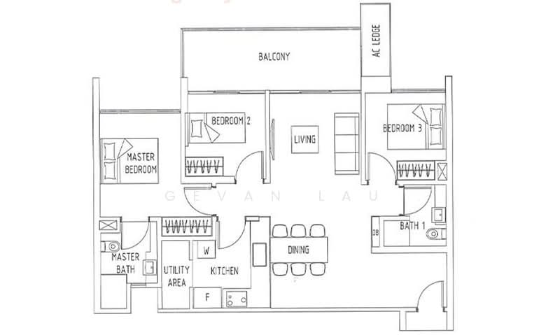 The Lakefront Residences, 46 Lakeside Drive, Room Rental, 120 sqft, Condominium For Rent, by Gevan Lau, 500136042 - PropertyGuru.com.sg