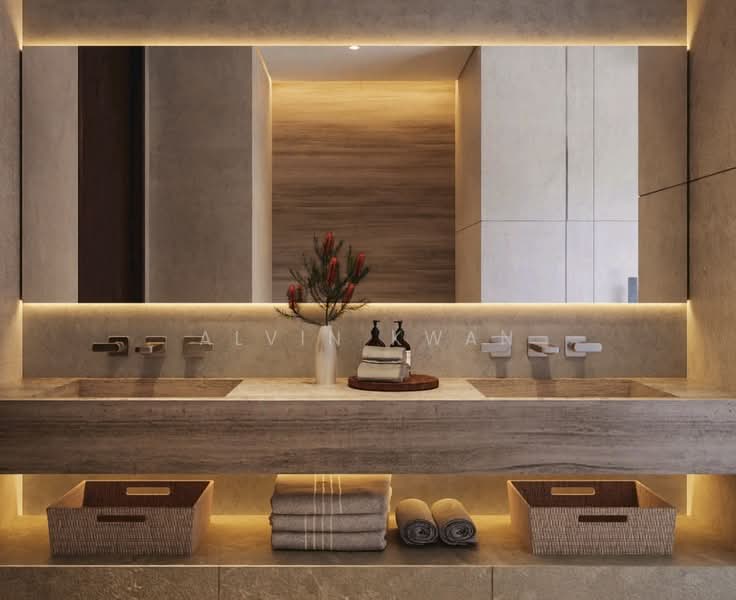 Fully Renovated Brand-New D15 Semi-Detached House@Indigo, , 5 Bedrooms, 6,178 sqft, Detached House For Sale, by Alvin Kwan, 500136233 - Bathroom - PropertyGuru.com.sg