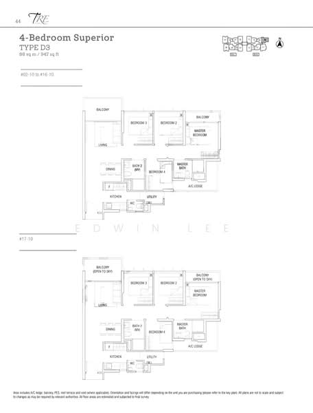 Tre Residences, 7 Geylang East Avenue 1, 4 Bedrooms, 947 sqft, Condominium For Rent, by Edwin Lee, 500136483 - PropertyGuru.com.sg