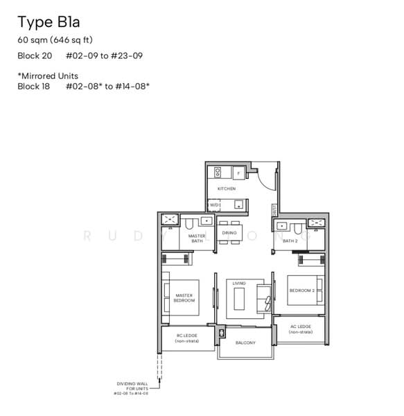 Hudson Place Residences, , 2 Bedrooms, 646 sqft, Condominium For Sale, by Rudy Liong, 500136640 - PropertyGuru.com.sg
