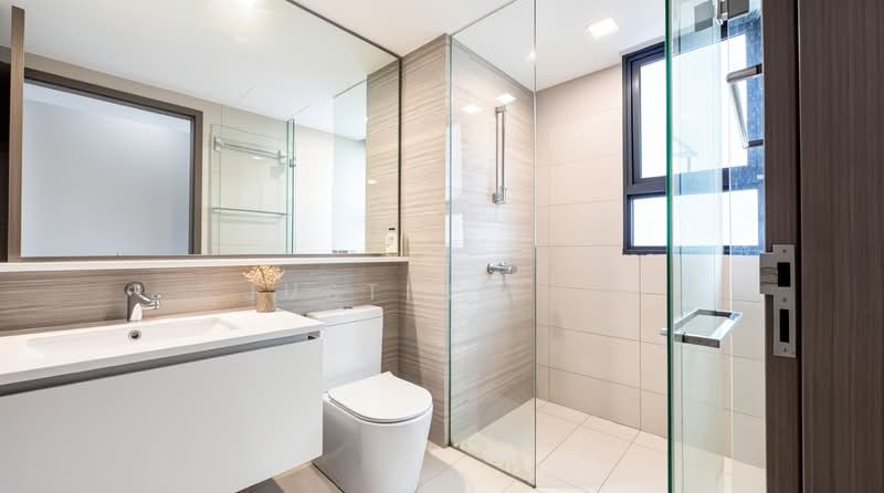 Bellewaters, 11 Anchorvale Crescent, 3 Bedrooms, 1,055 sqft, Executive Condominium For Sale, by Justin Foo, 500136960 - Master Bathroom - PropertyGuru.com.sg