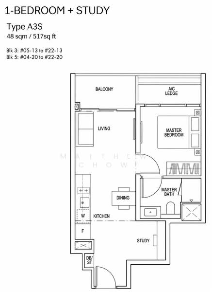 Piccadilly Grand, 3 Northumberland Road, 1 Bedroom, 517 sqft, Condominium For Sale, by Matthew Chow, 500137147 - PropertyGuru.com.sg