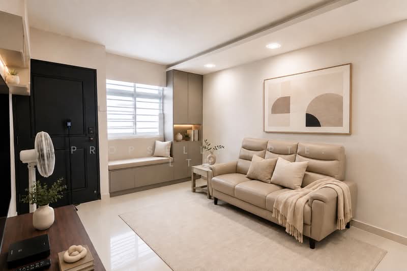 434 Clementi Avenue 3, 434 Clementi Avenue 3, 2 Bedrooms, 721 sqft, HDB Flat For Sale, by KOH YONG JIAN, 500137191 - Living Room (virtually staged) - PropertyGuru.com.sg