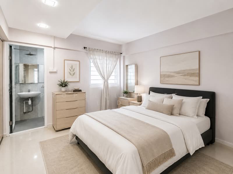 434 Clementi Avenue 3, 434 Clementi Avenue 3, 2 Bedrooms, 721 sqft, HDB Flat For Sale, by KOH YONG JIAN, 500137191 - Bedroom (virtually staged) - PropertyGuru.com.sg