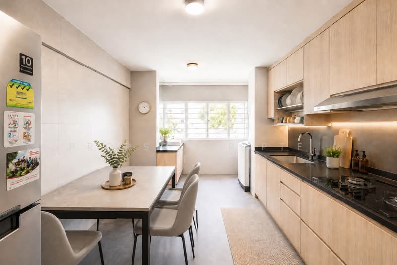434 Clementi Avenue 3, 434 Clementi Avenue 3, 2 Bedrooms, 721 sqft, HDB Flat For Sale, by KOH YONG JIAN, 500137191 - Kitchen (virtually staged) - PropertyGuru.com.sg