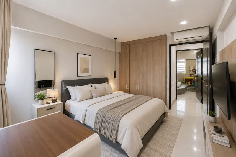 434 Clementi Avenue 3, 434 Clementi Avenue 3, 2 Bedrooms, 721 sqft, HDB Flat For Sale, by KOH YONG JIAN, 500137191 - Bedroom (virtually staged) - PropertyGuru.com.sg