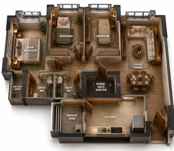 430B Yishun Avenue 11, 430B Yishun Avenue 11, 3 Bedrooms, 990 sqft, HDB Flat For Sale, by Eddie Tham, 500137301 - Master Bedroom - PropertyGuru.com.sg