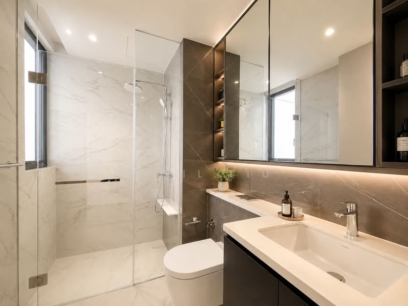 Bartley Vue, 6 Jalan Bunga Rampai, 3 Bedrooms, 947 sqft, Condominium For Sale, by April Liu, 500137352 - Master Bathroom - PropertyGuru.com.sg