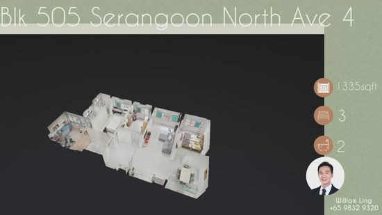 505 Serangoon North Avenue 4, 505 Serangoon North Avenue 4, 3 Bedrooms, 1,335 sqft, HDB Flat For Sale, by William Ling, 500137384 - PropertyGuru.com.sg