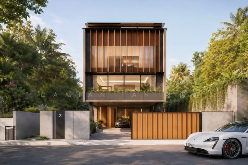 ⭐️RARE BRAND NEW DETACHED IN GCBA | WITHIN 1KM TO HENRY PARK PRIMARY | NEAR MRT & MKT⭐️, Jalan Pelangi Oei Tiong Ham Park Sampurna Harum Leedon Coronation Ford Queen Astrid Mount Sinai Lane Grove Holland Jalan Kebaya Moonbeam Jelita Tenang Istimewa Maryland Ming Teck Greenleaf Sixth Haji Alias Namly Lim Tai See Allamanda Ampang, 5 Bedrooms, 10,717 sqft, Detached House For Sale, by Damian Tan 陈係赈, 500137704 - Front View - PropertyGuru.com.sg